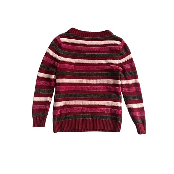 MODCLOTH Holiday Crewneck Striped Sweater Size X Small - Picture 3 of 6